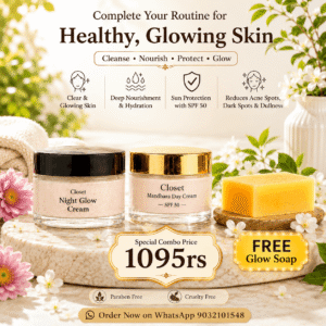 night glow cream & mandhara day cream combo (free glow soap)