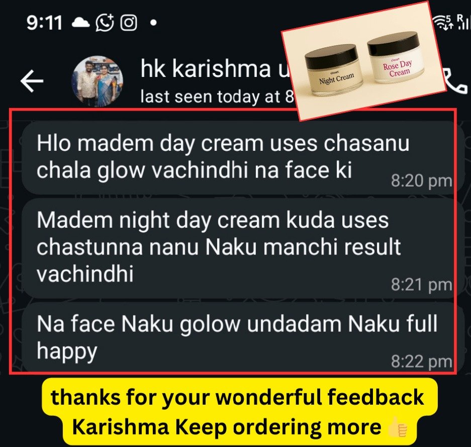 night glow cream & rose day cream (combo) (free glow soap) night glow cream & rose day cream (combo) (free glow soap)